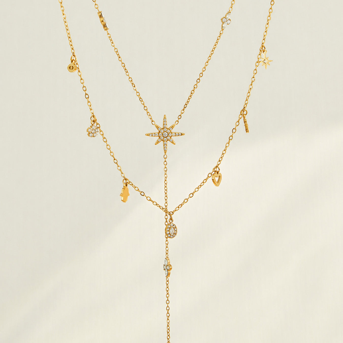 316L Stainless Steel 18K PVD Gold Y-Shaped Pendant Necklace made with 316L stainless steel and 18K PVD gold finish for wholesale jewelry buyers - image 5