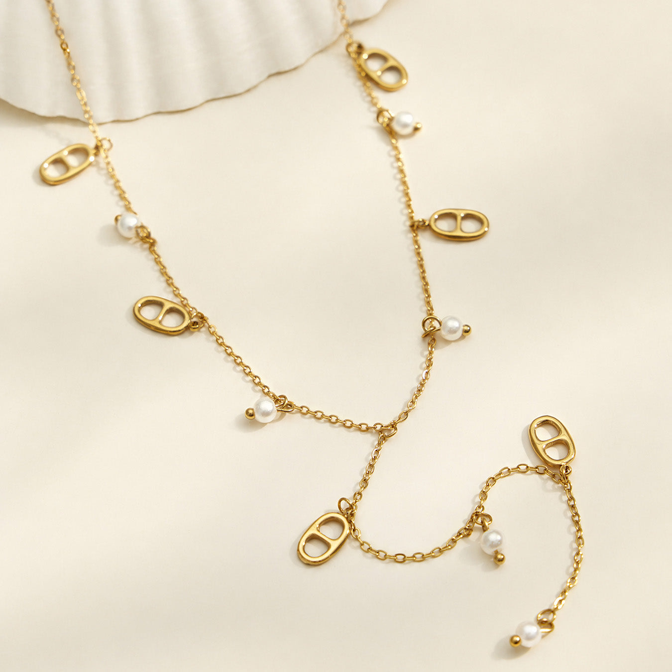 316L Stainless Steel 18K PVD Gold Y-Shaped Pendant Necklace made with 316L stainless steel and 18K PVD gold finish for wholesale jewelry buyers - image 6