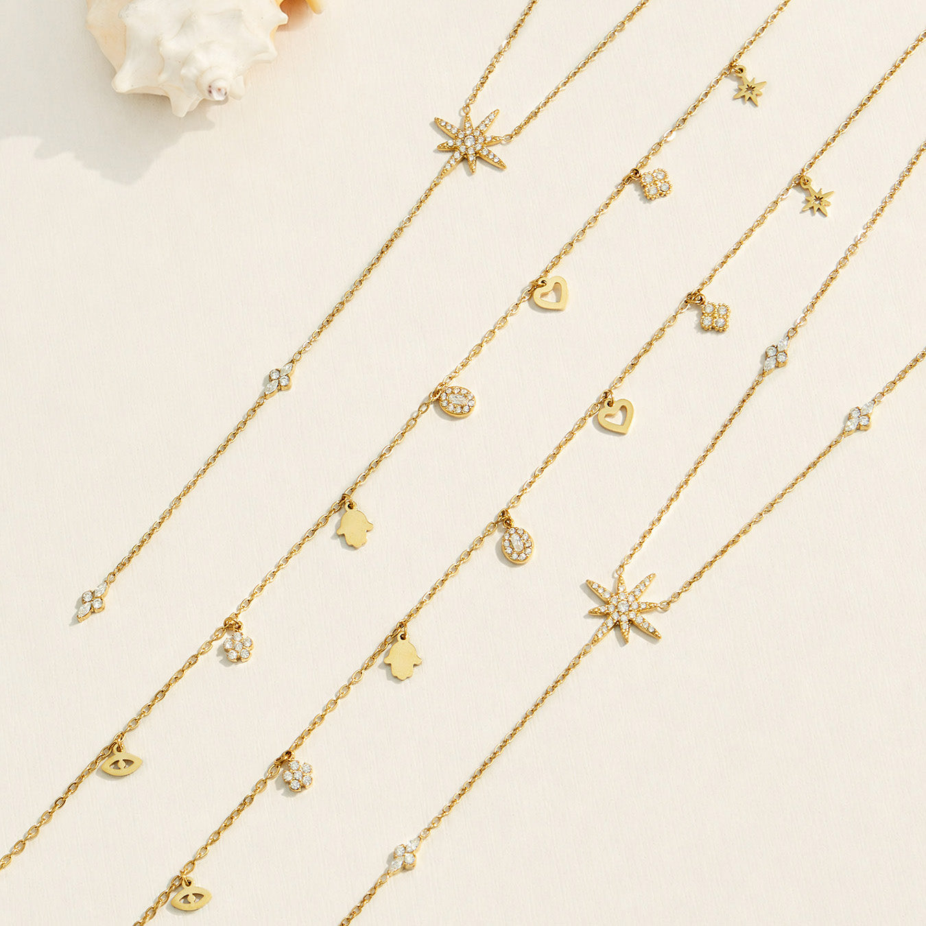 316L Stainless Steel 18K PVD Gold Y-Shaped Pendant Necklace made with 316L stainless steel and 18K PVD gold finish for wholesale jewelry buyers - image 6