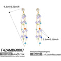 Light Blue Natural Crystal / Gold / Earrings