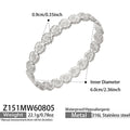 Flower Zircon Steel / Bangle