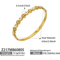 Hollow Flower Zircon Gold / Bangle
