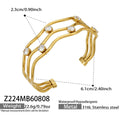 Gold / Clear CZ / Bangle