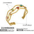 Gold / Multicolor CZ / Bangle