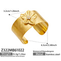 Bangle / Zircon Flower Gold Brushed Bangle