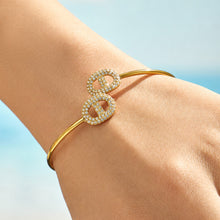 316L Stainless Steel 18K PVD Gold Zircon Bangle Hand Bracelet made with 316L stainless steel and 18K PVD gold finish for wholesale jewelry buyers - image 10
