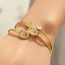 316L Stainless Steel 18K PVD Gold Zircon Bangle Hand Bracelet made with 316L stainless steel and 18K PVD gold finish for wholesale jewelry buyers - image 11