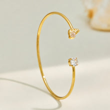 316L Stainless Steel 18K PVD Gold Zircon Bangle Hand Bracelet made with 316L stainless steel and 18K PVD gold finish for wholesale jewelry buyers - image 5