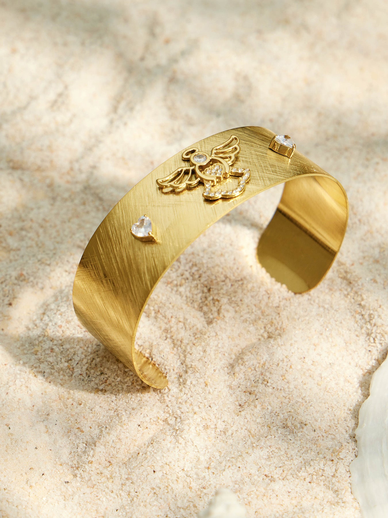 316L Stainless Steel 18K PVD Gold Zircon Bangle Set made with 316L stainless steel and 18K PVD gold finish for wholesale jewelry buyers - image 13