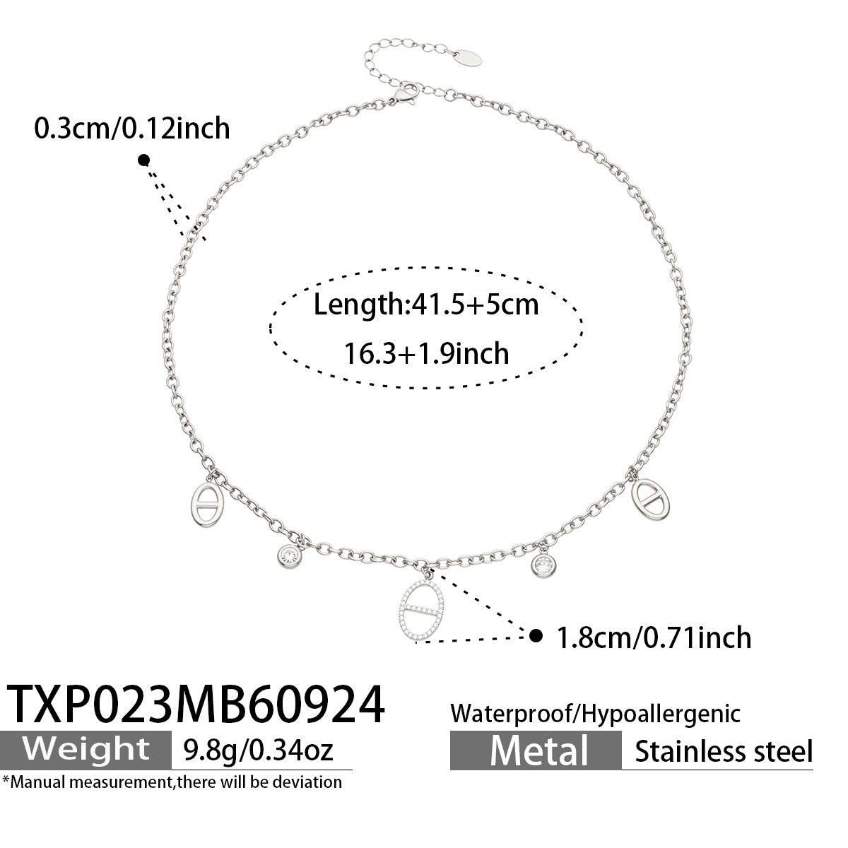 316L Stainless Steel 18K PVD Gold Zircon Bracelet made with 316L stainless steel and 18K PVD gold finish for wholesale jewelry buyers - image 13
