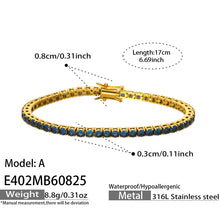 316L Stainless Steel 18K PVD Gold Zircon Bracelet made with 316L stainless steel and 18K PVD gold finish for wholesale jewelry buyers - image 12