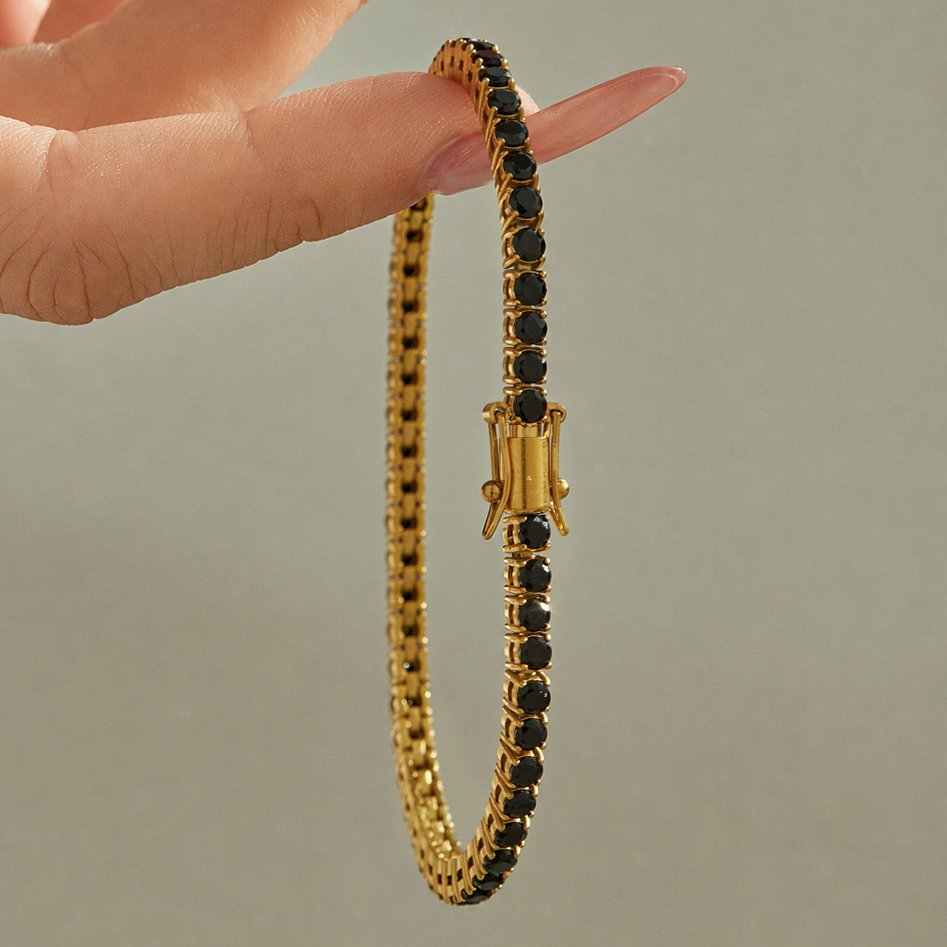 316L Stainless Steel 18K PVD Gold Zircon Bracelet made with 316L stainless steel and 18K PVD gold finish for wholesale jewelry buyers - image 25