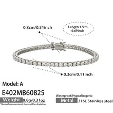 Blue zircon adorned steel bracelet ideal for everyday wear