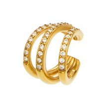 316L Stainless Steel 18K PVD Gold Zircon C-Shaped Ear Clips made with 316L stainless steel and 18K PVD gold finish for wholesale jewelry buyers - image 3
