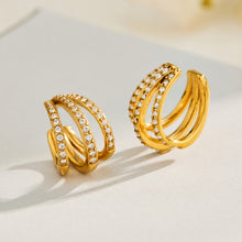 316L Stainless Steel 18K PVD Gold Zircon C-Shaped Ear Clips made with 316L stainless steel and 18K PVD gold finish for wholesale jewelry buyers - image 7