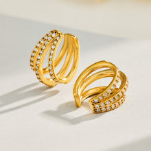 316L Stainless Steel 18K PVD Gold Zircon C-Shaped Ear Clips made with 316L stainless steel and 18K PVD gold finish for wholesale jewelry buyers - image 9
