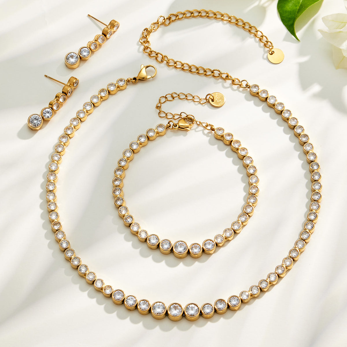 Zircon cross jewelry design detail