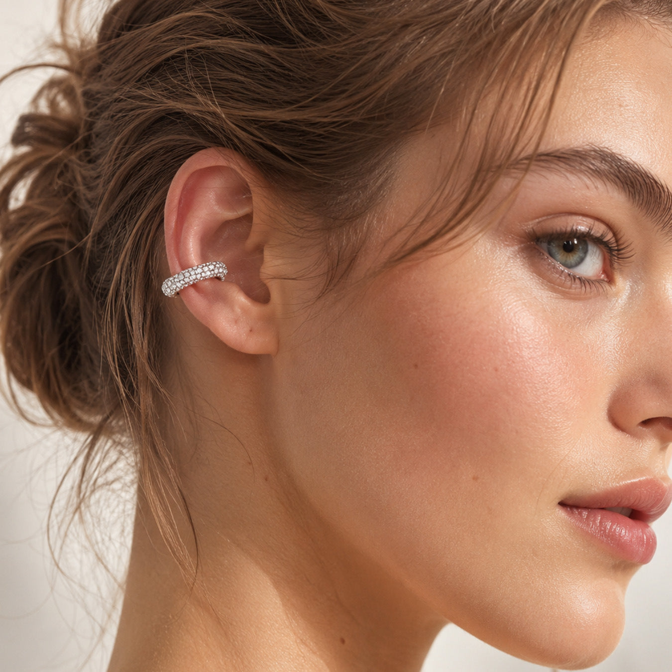 316L Stainless Steel 18K PVD Gold Zircon Ear Clip made with 316L stainless steel and 18K PVD gold finish for wholesale jewelry buyers - image 11