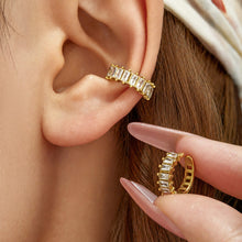 Stylish zircon gold color ear clip