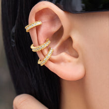 Stylish 316L Stainless Steel Zircon Ear Clip in Gold Color