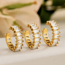 316L Stainless Steel 18K PVD Gold Zircon Ear Clip made with 316L stainless steel and 18K PVD gold finish for wholesale jewelry buyers - image 3