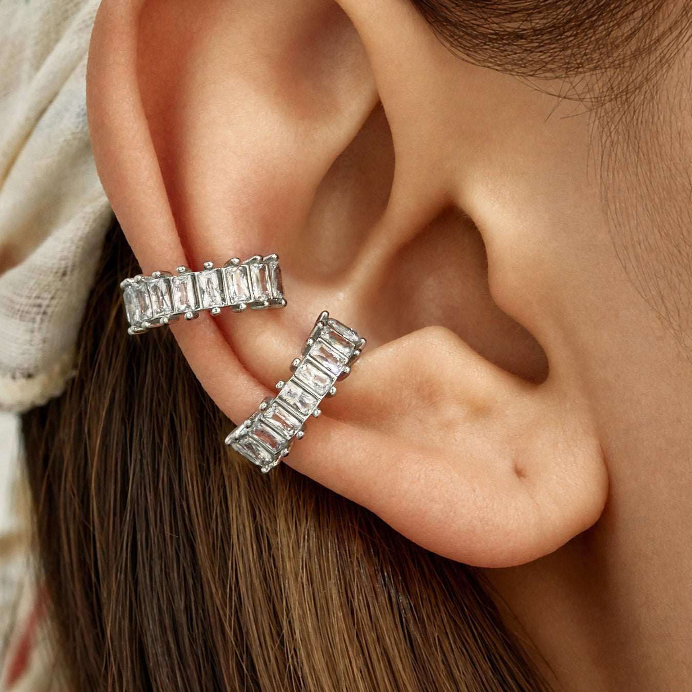 316L Stainless Steel 18K PVD Gold Zircon Ear Clip made with 316L stainless steel and 18K PVD gold finish for wholesale jewelry buyers - image 4