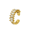 Zircon Gold Clip‑On Earrings / Jewelry