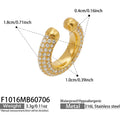 Gold Pavé Zircon Hoop Ear Cuff - 1 Piece / Jewelry