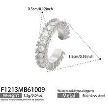 316L Stainless Steel 18K PVD Gold Zircon Ear Clip made with 316L stainless steel and 18K PVD gold finish for wholesale jewelry buyers - image 7