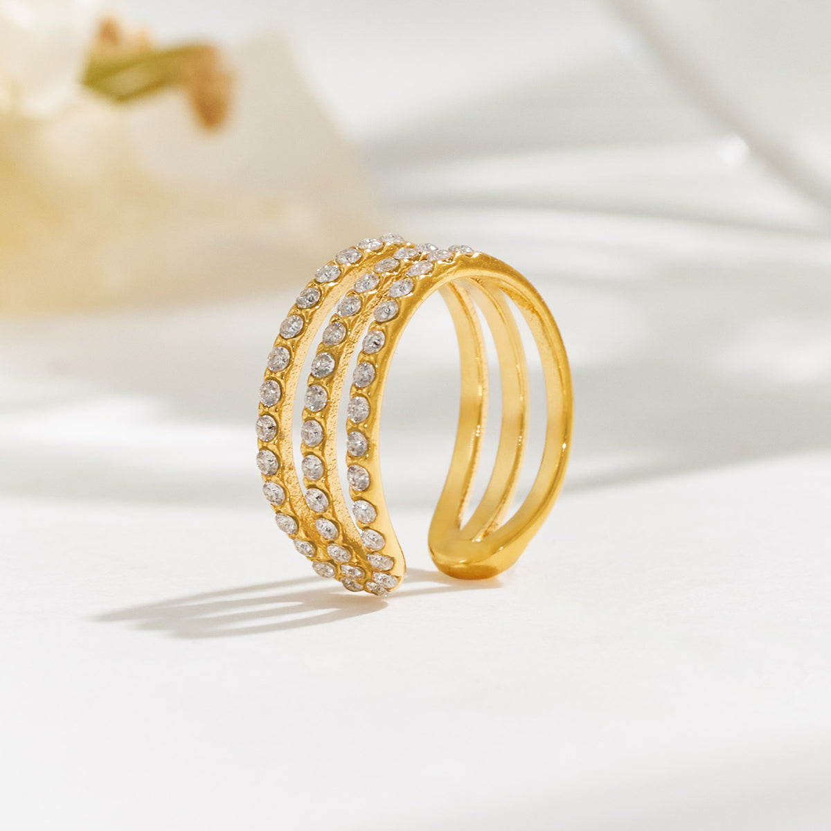 316L Stainless Steel 18K PVD Gold Zircon Ear Clip made with 316L stainless steel and 18K PVD gold finish for wholesale jewelry buyers - image 17
