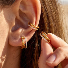 316L Stainless Steel 18K PVD Gold Double Layer Zircon Ear Clips made with 316L stainless steel and 18K PVD gold finish for wholesale jewelry buyers - image 14