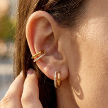 316L Stainless Steel 18K PVD Gold Double Layer Zircon Ear Clips made with 316L stainless steel and 18K PVD gold finish for wholesale jewelry buyers - image 15