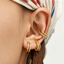 316L Stainless Steel 18K PVD Gold Double Layer Zircon Ear Clips made with 316L stainless steel and 18K PVD gold finish for wholesale jewelry buyers - image 16