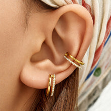 316L Stainless Steel 18K PVD Gold Double Layer Zircon Ear Clips made with 316L stainless steel and 18K PVD gold finish for wholesale jewelry buyers - image 18
