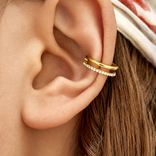 316L Stainless Steel 18K PVD Gold Double Layer Zircon Ear Clips made with 316L stainless steel and 18K PVD gold finish for wholesale jewelry buyers - image 19
