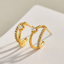 316L Stainless Steel 18K PVD Gold Zircon Earrings made with 316L stainless steel and 18K PVD gold finish for wholesale jewelry buyers - image 11