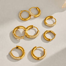 316L Stainless Steel 18K PVD Gold Zircon Earrings made with 316L stainless steel and 18K PVD gold finish for wholesale jewelry buyers - image 7