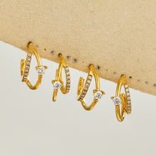 316L Stainless Steel 18K PVD Gold Zircon Earrings made with 316L stainless steel and 18K PVD gold finish for wholesale jewelry buyers - image 8