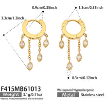 316L Stainless Steel 18K PVD Gold Droplet Zircon Earrings made with 316L stainless steel and 18K PVD gold finish for wholesale jewelry buyers - image 8