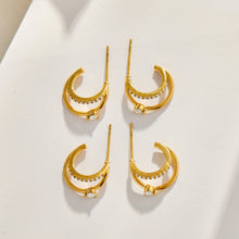 316L Stainless Steel 18K PVD Gold Zircon Earrings made with 316L stainless steel and 18K PVD gold finish for wholesale jewelry buyers - image 9