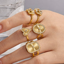 316L Stainless Steel 18K PVD Gold Zircon Heart Ring made with 316L stainless steel and 18K PVD gold finish for wholesale jewelry buyers - image 18