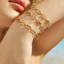 316L Stainless Steel 18K PVD Gold Zircon Rectangle Bracelet made with 316L stainless steel and 18K PVD gold finish for wholesale jewelry buyers - image 3