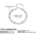 Bracelet / Day Chain with Zircon – Steel / 5cm