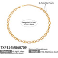 Necklace / Day Chain with Zircon – Gold / 5cm