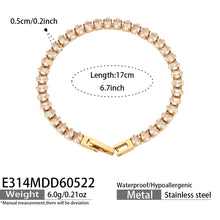 316L Stainless Steel 18K PVD Gold Zircon Bracelet and Necklace made with 316L stainless steel and 18K PVD gold finish for wholesale jewelry buyers - image 18