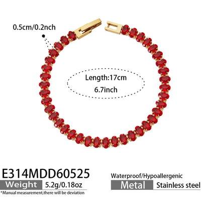 316L Stainless Steel 18K PVD Gold Zircon Bracelet and Necklace made with 316L stainless steel and 18K PVD gold finish for wholesale jewelry buyers - image 22