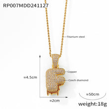 316L Stainless Steel 18K PVD Gold Zircon Letter Necklace made with 316L stainless steel and 18K PVD gold finish for wholesale jewelry buyers - image 10