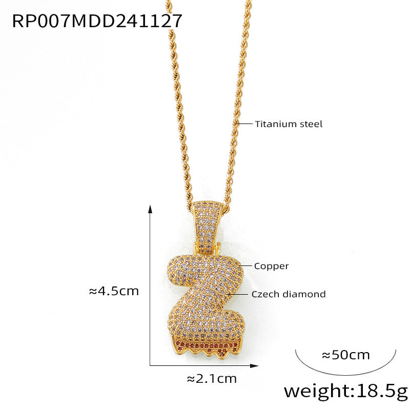 316L Stainless Steel 18K PVD Gold Zircon Letter Necklace made with 316L stainless steel and 18K PVD gold finish for wholesale jewelry buyers - image 14
