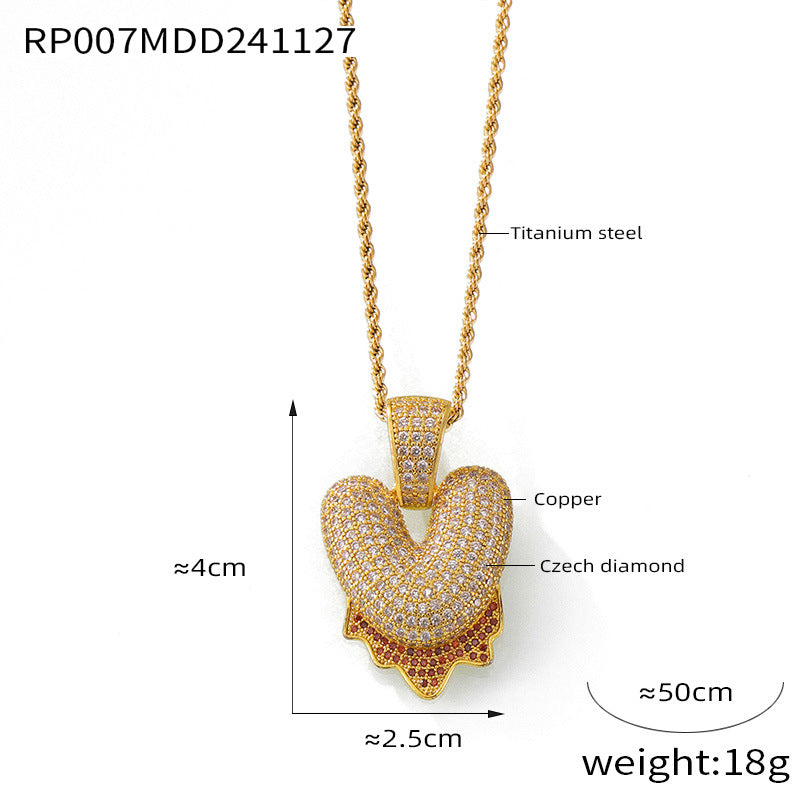 316L Stainless Steel 18K PVD Gold Zircon Letter Necklace made with 316L stainless steel and 18K PVD gold finish for wholesale jewelry buyers - image 18