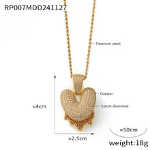 316L Stainless Steel 18K PVD Gold Zircon Letter Necklace made with 316L stainless steel and 18K PVD gold finish for wholesale jewelry buyers - image 18